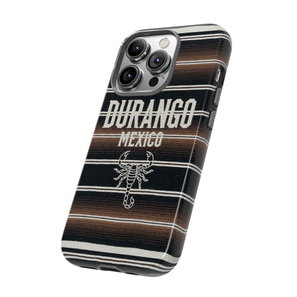 Durango Mexico Phone Case | Serape Scorpion Western Design | Mexican Heritage Tough Case for iPhone & Samsung