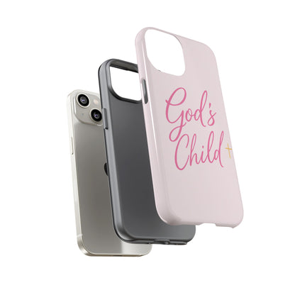 Gods Child Phone Case Christian Pink Aesthetic Tough iPhone Case