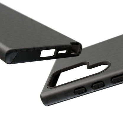 Black Leopard Phone Case | Black on Black Leopard Print Tough iPhone & Samsung Case | Matte or Glossy Protective Cover