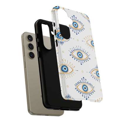 Blue Evil Eye Phone Case – Protective Slim Shockproof Cover for Iphone, Samsung Galaxy and Pixel