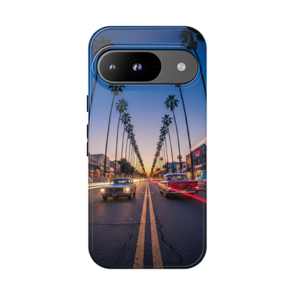 LA Sunset Boulevard Phone Case | Palm Tree Sunset Aesthetic | City Night Tough Case