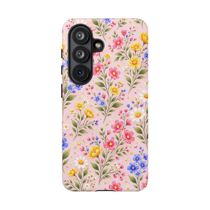 Wildflower Floral Phone Case Vintage Spring Meadow Tough Cover