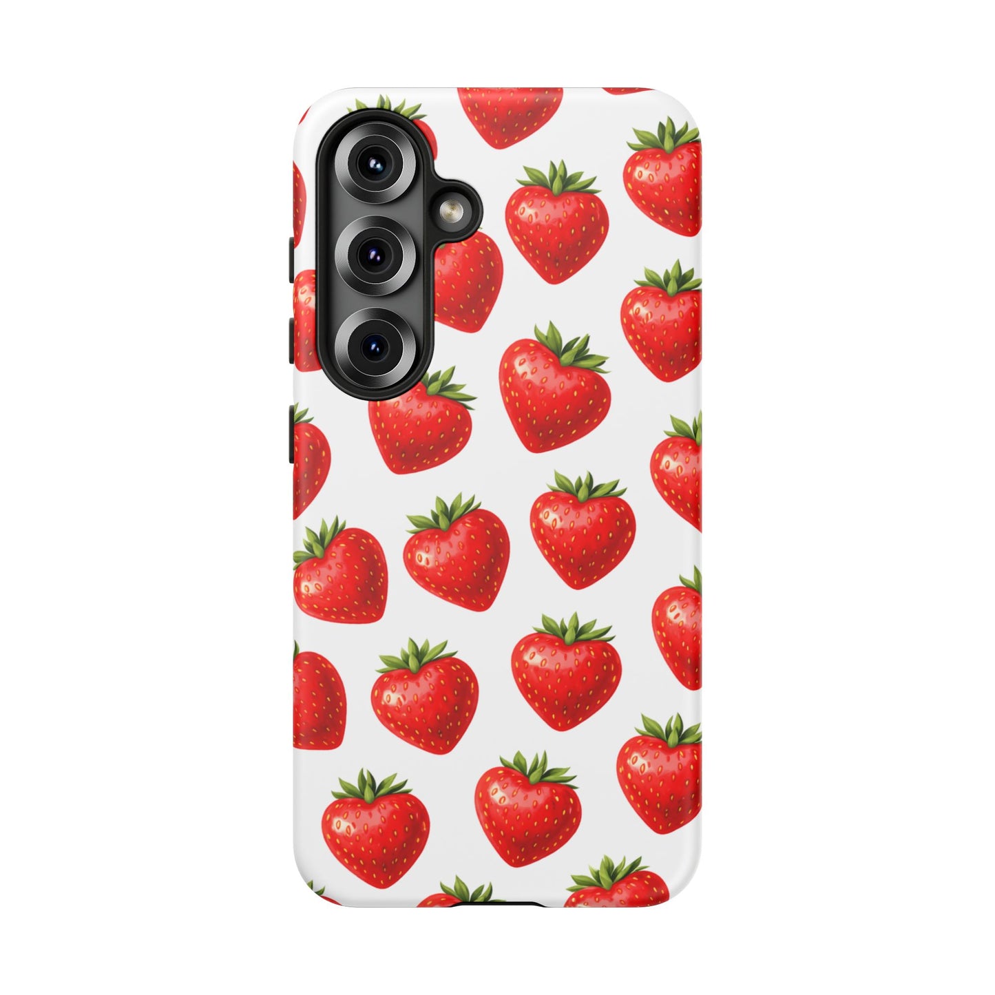 Cute Strawberry Phone Case – Aesthetic Fruit Pattern Protective Cover for Iphone, Samsung Galaxy and Pixel