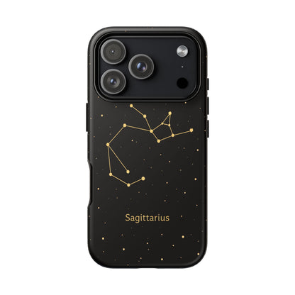Sagittarius Zodiac Constellation Phone Case – Luxe Gold Celestial Cover