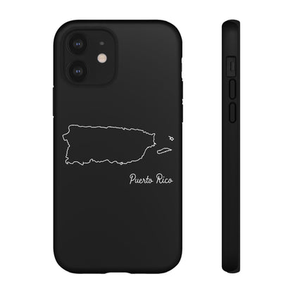 Puerto Rico Outline Phone Case – Minimal Country Map Tough Case (iPhone, Samsung, Pixel)