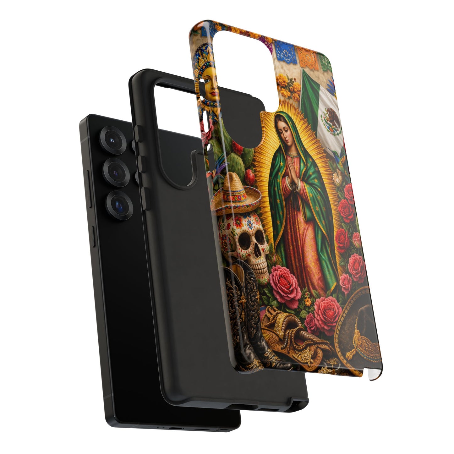Virgen de Guadalupe Phone Case Mexican Floral iPhone Samsung Pixel Case