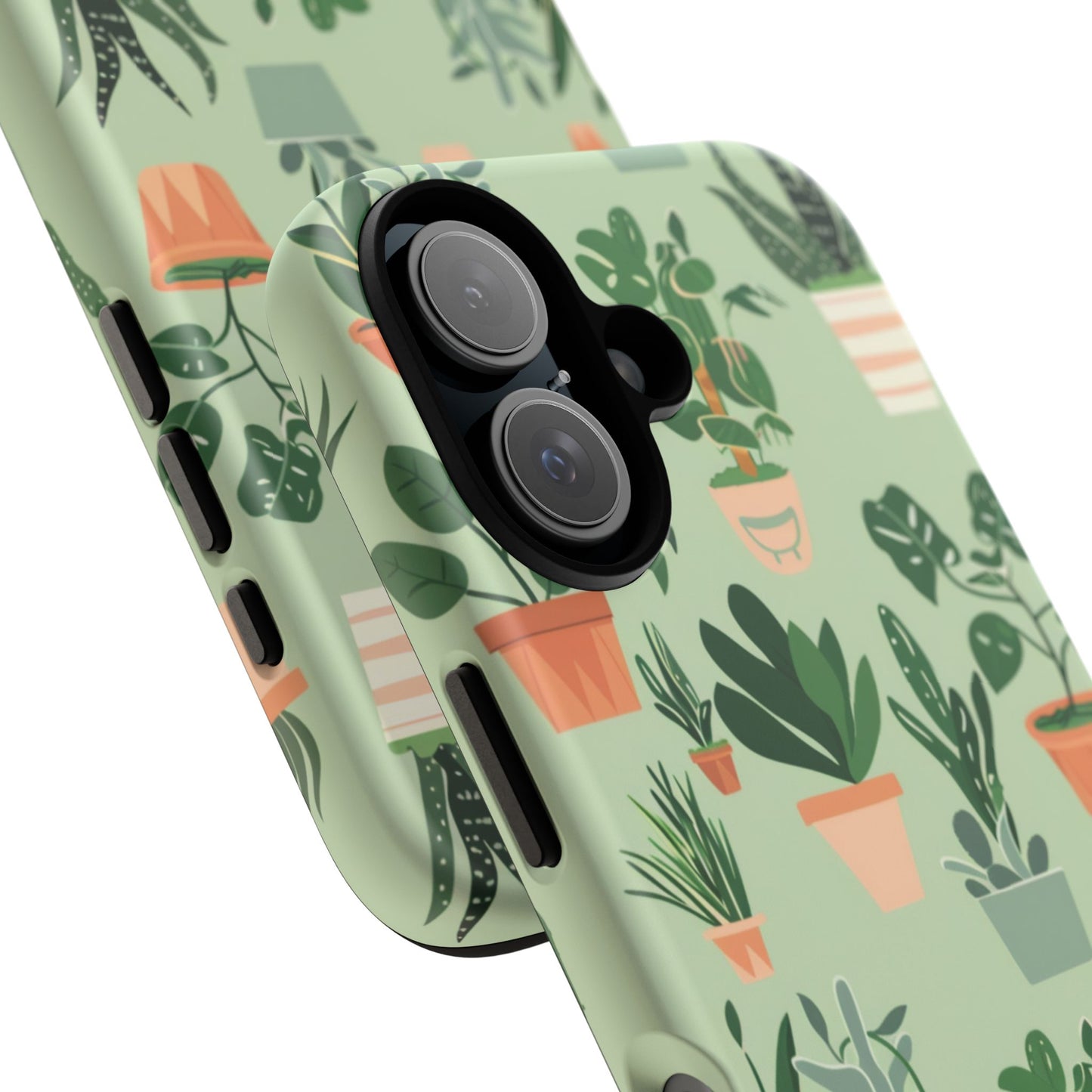 Plant Lover Phone Case | Cute Potted Plants Pattern | Botanical Aesthetic Tough Case