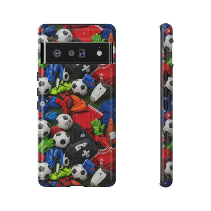 Soccer Ball Pattern Phone Case – Sports Fan Tough Protective Game Day Case