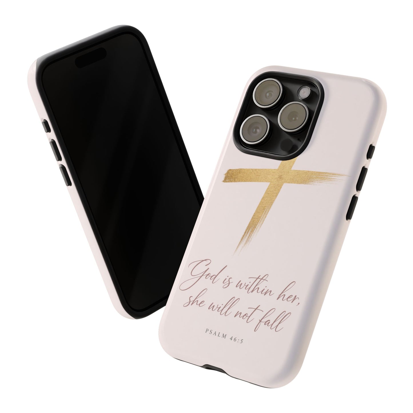 Psalm 46:5 God Is Within Her Christian Cross Phone Case Faith Gift