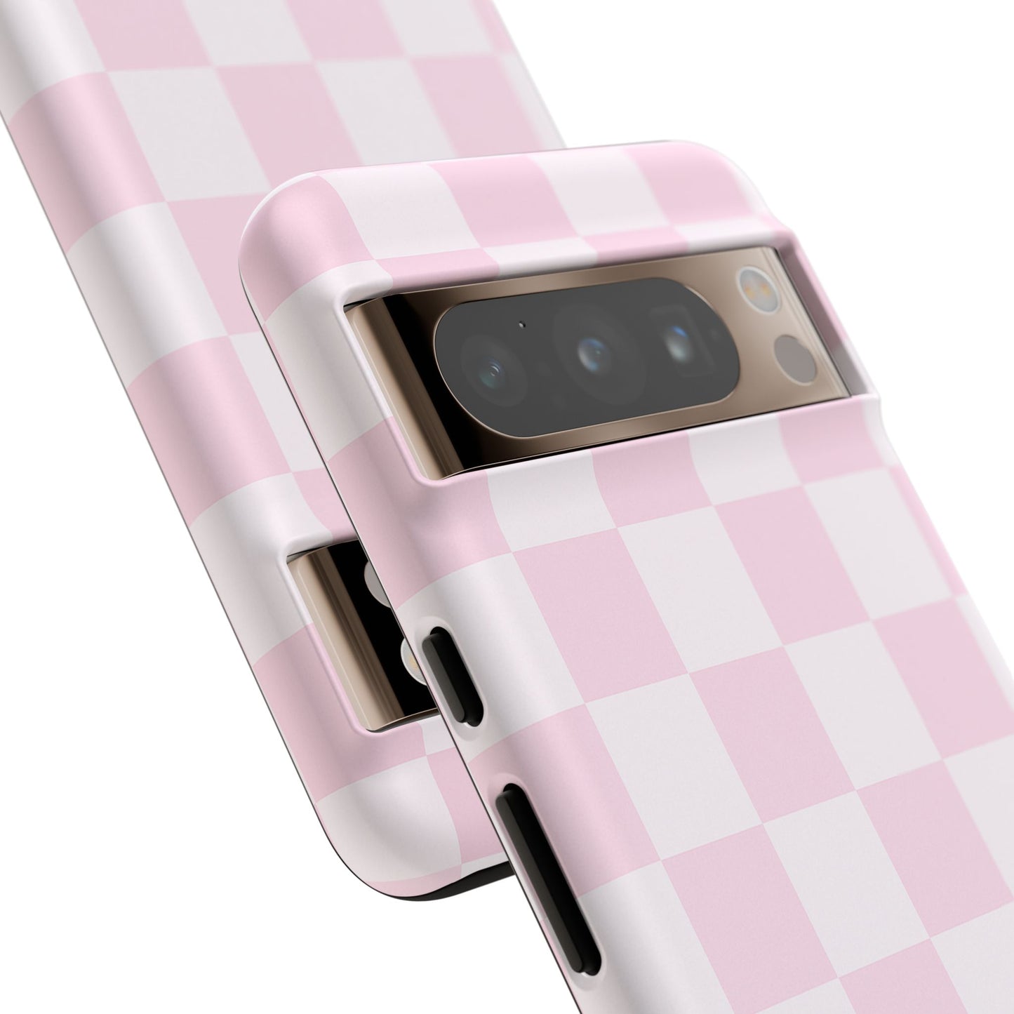 Pink Checkerboard Phone Case | Aesthetic Tough Protective Case