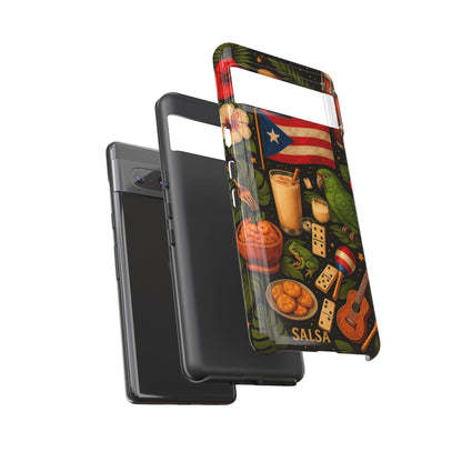 Puerto Rican Culture Phone Case | Boricua Icons Caribbean Aesthetic Tough Protective Case