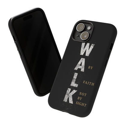 Walk by Faith Not by Sight Christian Phone Case Bible Verse Faith Cover