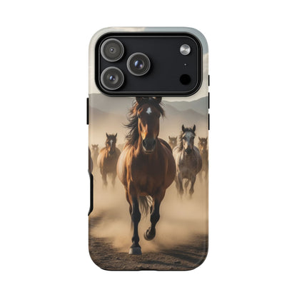 Running Horses Phone Case | Wild Mustang Herd Tough Protective Cover