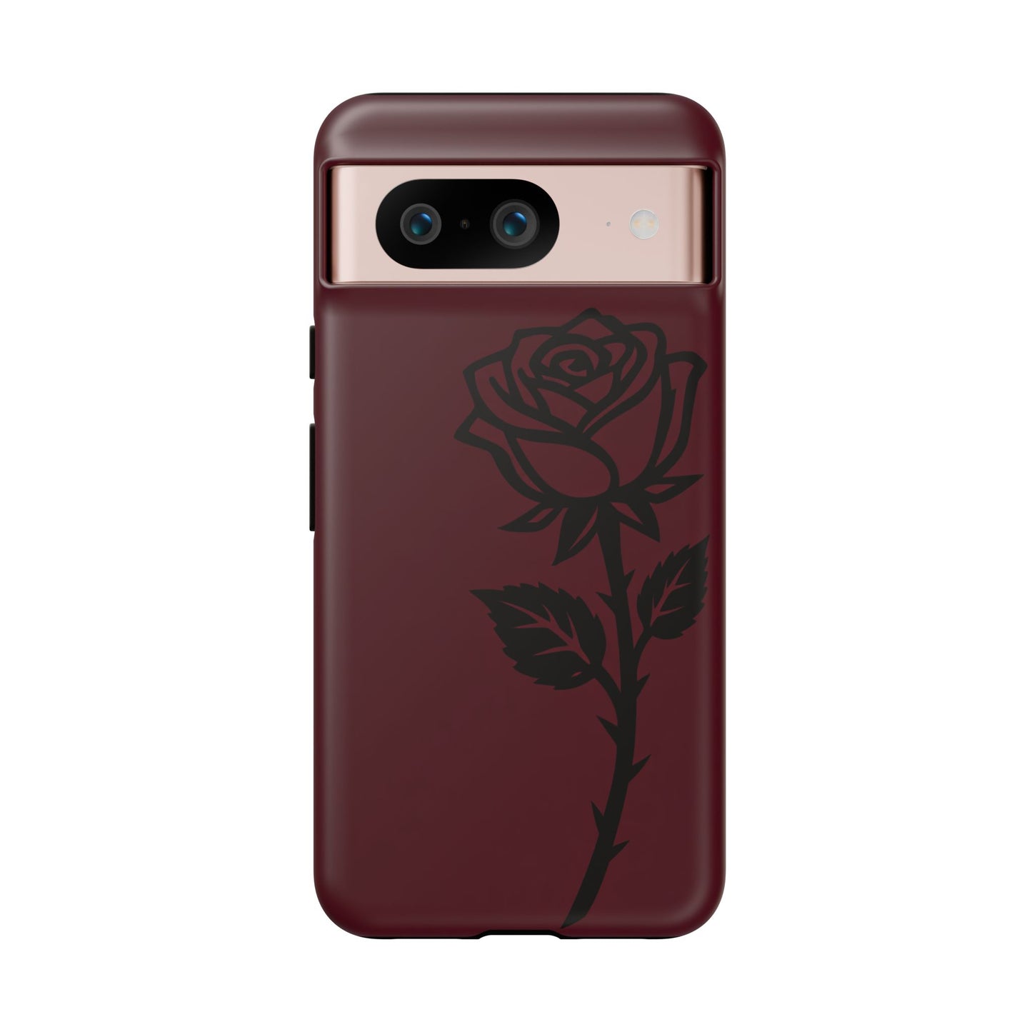 Black Rose Burgundy iPhone Case | Dark Aesthetic Shockproof Protective Cover