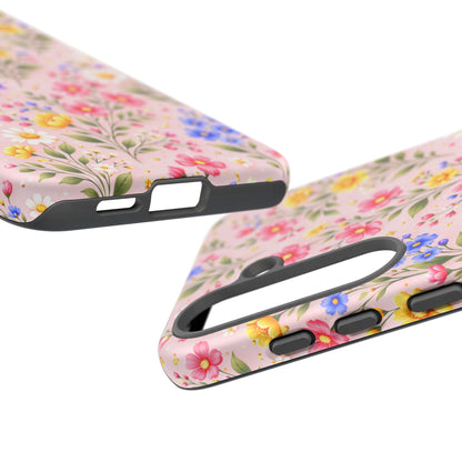 Wildflower Floral Phone Case Vintage Spring Meadow Tough Cover