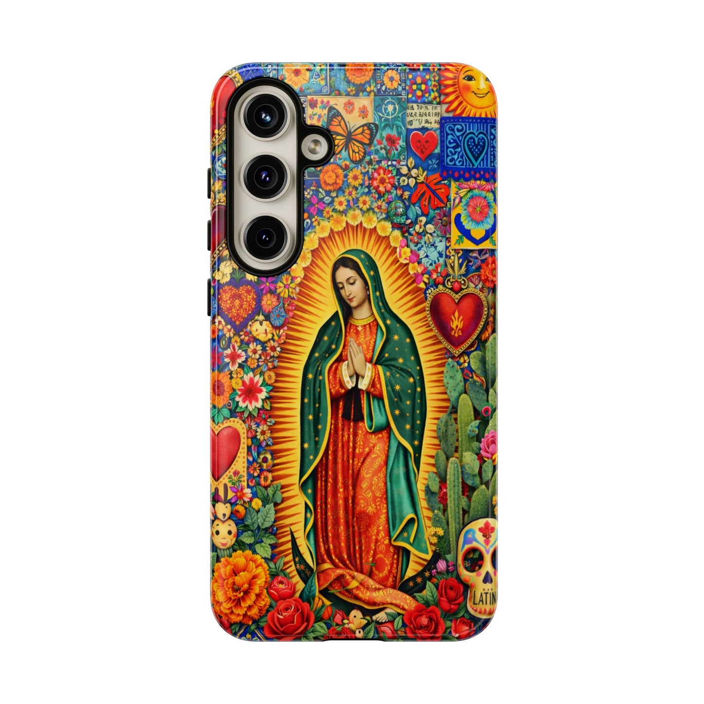 Virgin Mary Guadalupe Phone Case Mexican Folk Art Tough Cover iPhone Samsung