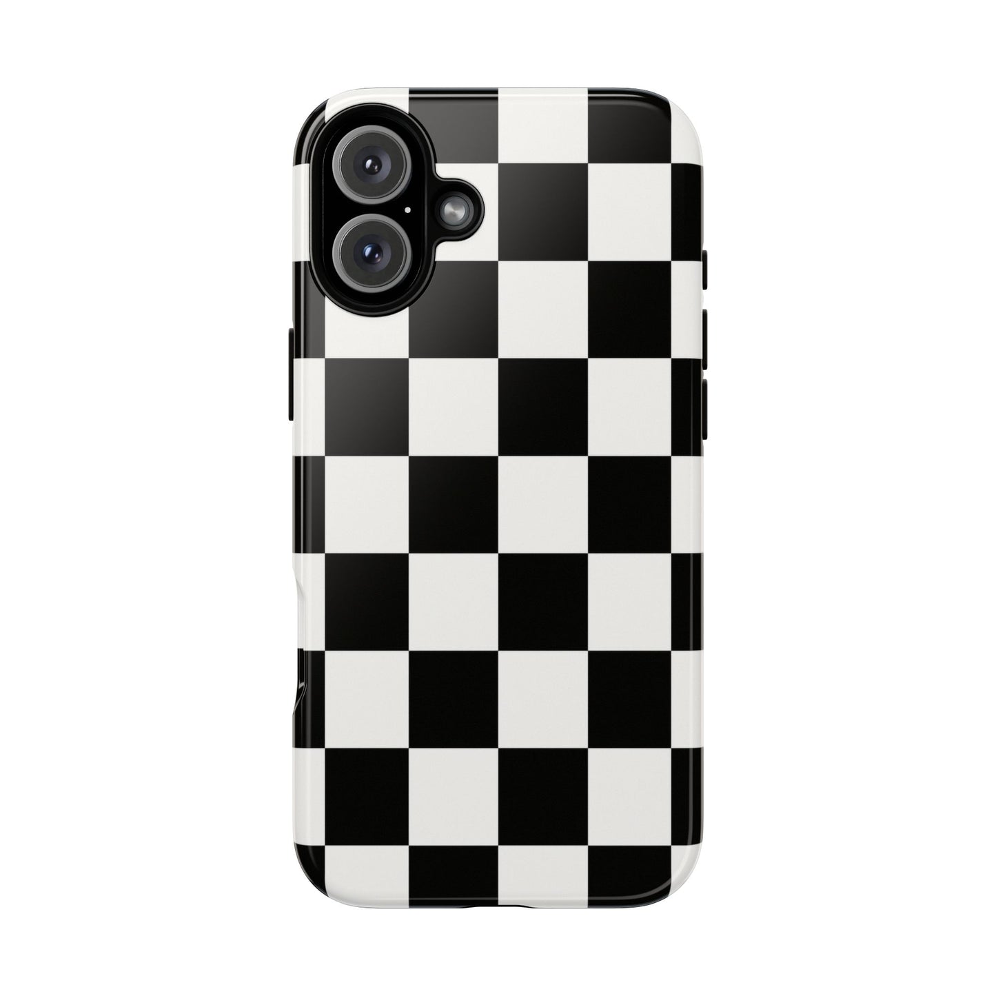 Black & White Checkerboard Phone Case – Classic Aesthetic Tough Protective Case for Iphone, Samsung Galaxy and Pixel