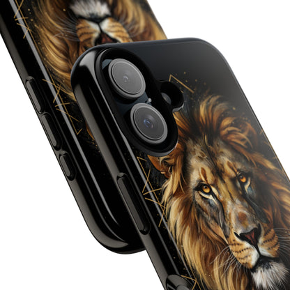 Majestic Lion Phone Case – Black Gold Luxury Lion Art Tough Protective Case