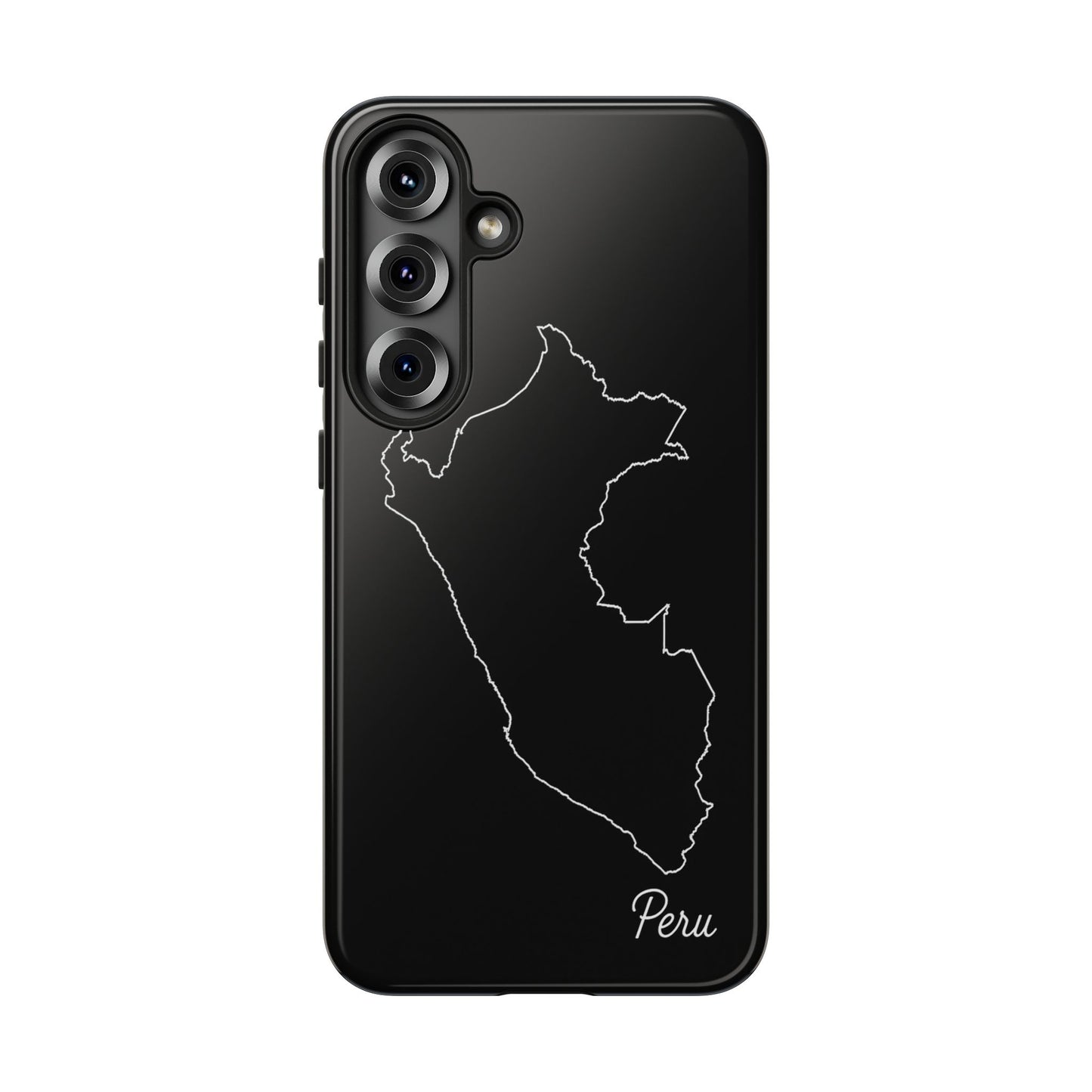 Peru Outline Phone Case – Minimal Country Map Tough Case (iPhone, Samsung, Pixel)