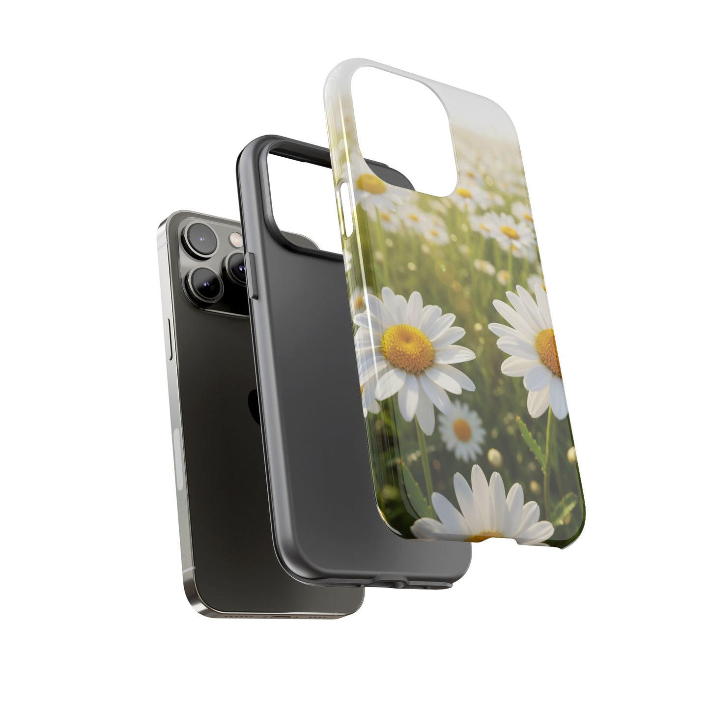 Daisy Phone Case – Floral Spring Field Tough Protective Case (iPhone, Samsung, Pixel)
