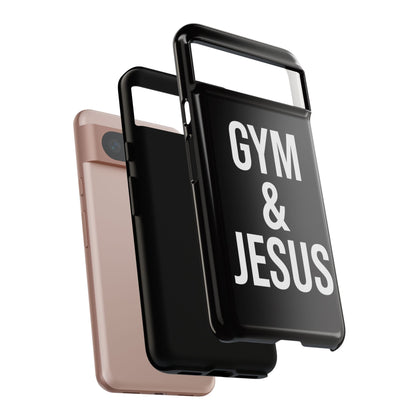 Gym & Jesus Phone Case Christian Faith Workout Gym Motivation Case