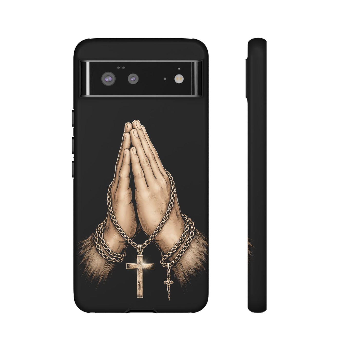 Praying Hands Cross Phone Case – Christian Faith Scripture Cover