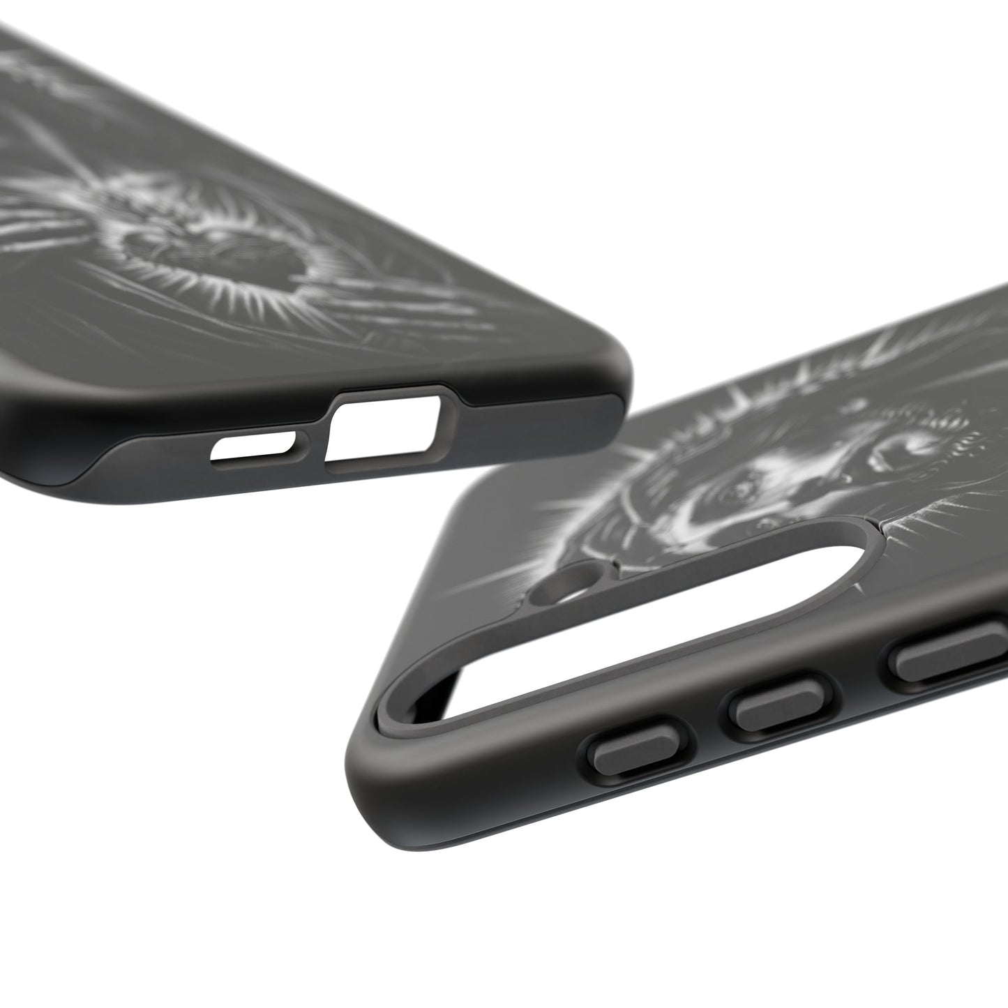 Jesus Sacred Heart Phone Case Black White Christian Faith Aesthetic