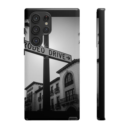 Rodeo Drive Phone Case | Los Angeles Aesthetic Black & White Photography | Luxury LA Street Tough Case for iPhone & Samsung