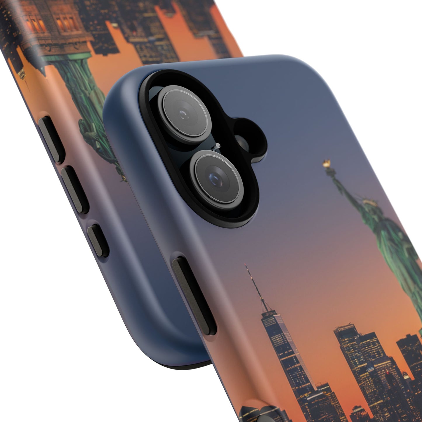 Statue of Liberty Sunset Phone Case – New York City Skyline Travel Aesthetic Tough Case