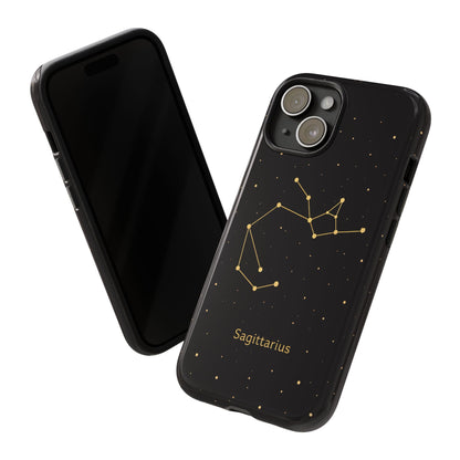 Sagittarius Zodiac Constellation Phone Case – Luxe Gold Celestial Cover