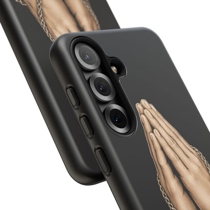 Praying Hands Cross Phone Case – Christian Faith Scripture Cover