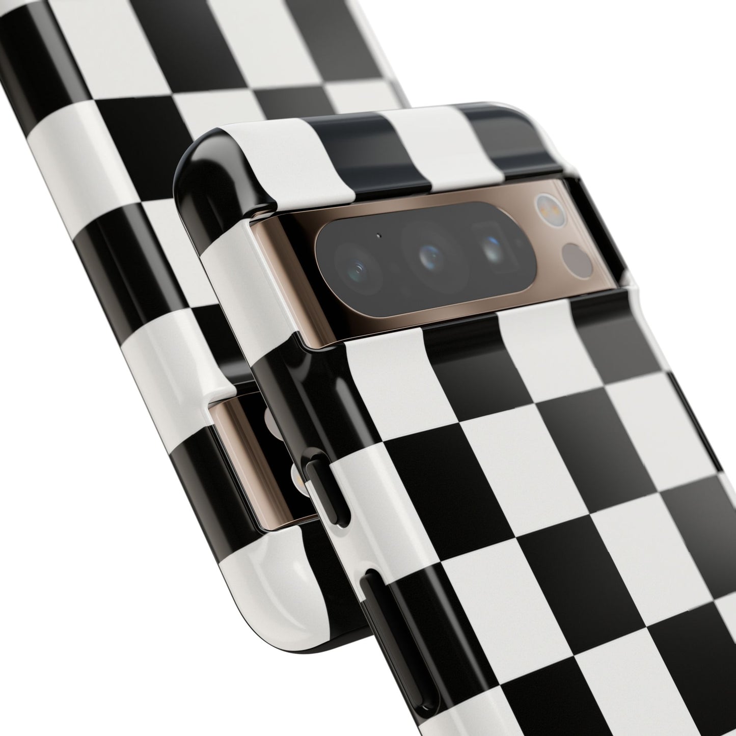 Black & White Checkerboard Phone Case – Classic Aesthetic Tough Protective Case for Iphone, Samsung Galaxy and Pixel