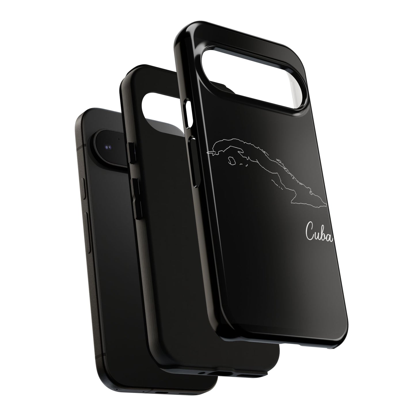 Cuba Outline Phone Case – Minimal Country Map Tough Case (iPhone, Samsung, Pixel)