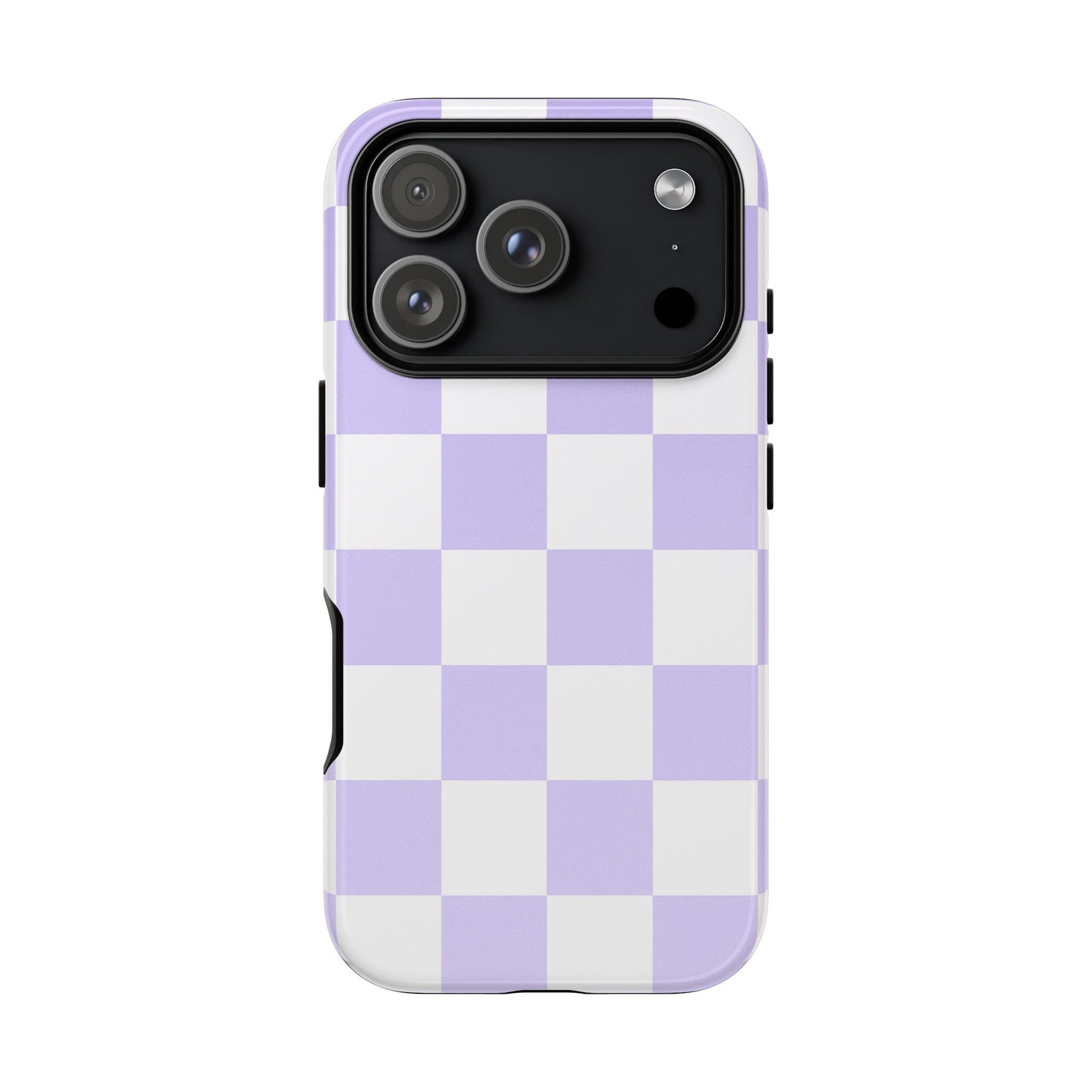 Lavender Checkerboard Phone Case | Pastel Aesthetic Checkered iPhone & Samsung Tough Case