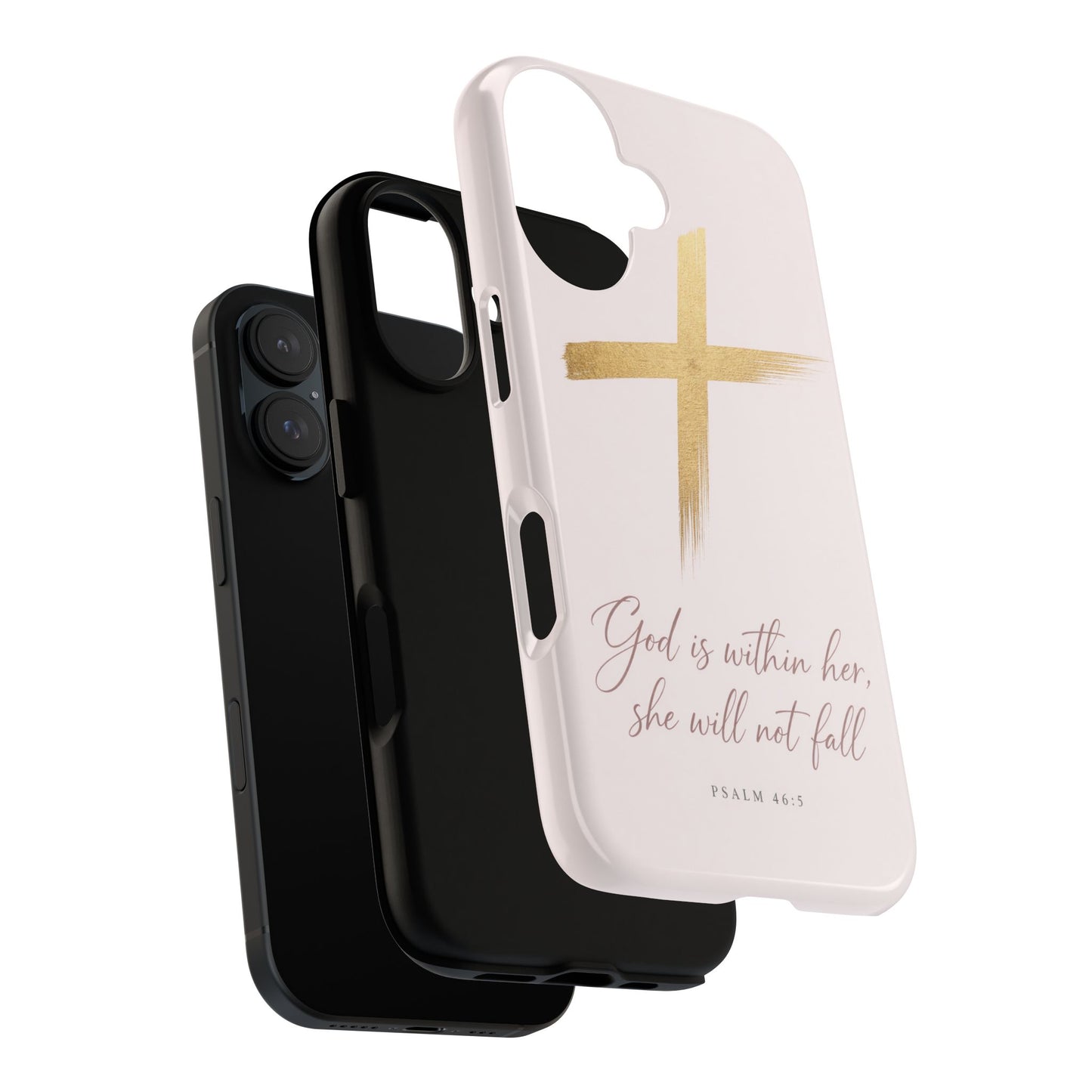 Psalm 46:5 God Is Within Her Christian Cross Phone Case Faith Gift