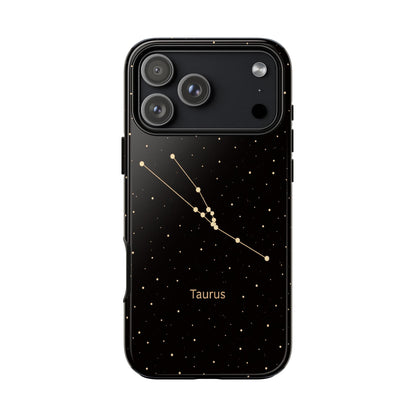 Taurus Zodiac Constellation Phone Case – Luxe Gold Celestial Cover