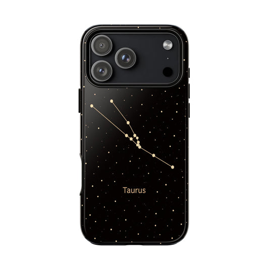 Taurus Zodiac Constellation Phone Case – Luxe Gold Celestial Cover
