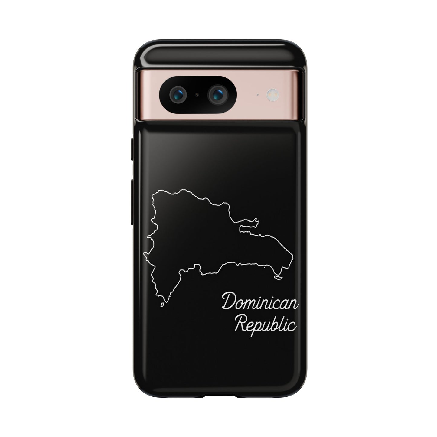 Dominican Republic Outline Phone Case – Minimal Country Map Tough Case (iPhone, Samsung, Pixel)