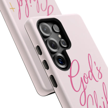 Gods Child Phone Case Christian Pink Aesthetic Tough iPhone Case