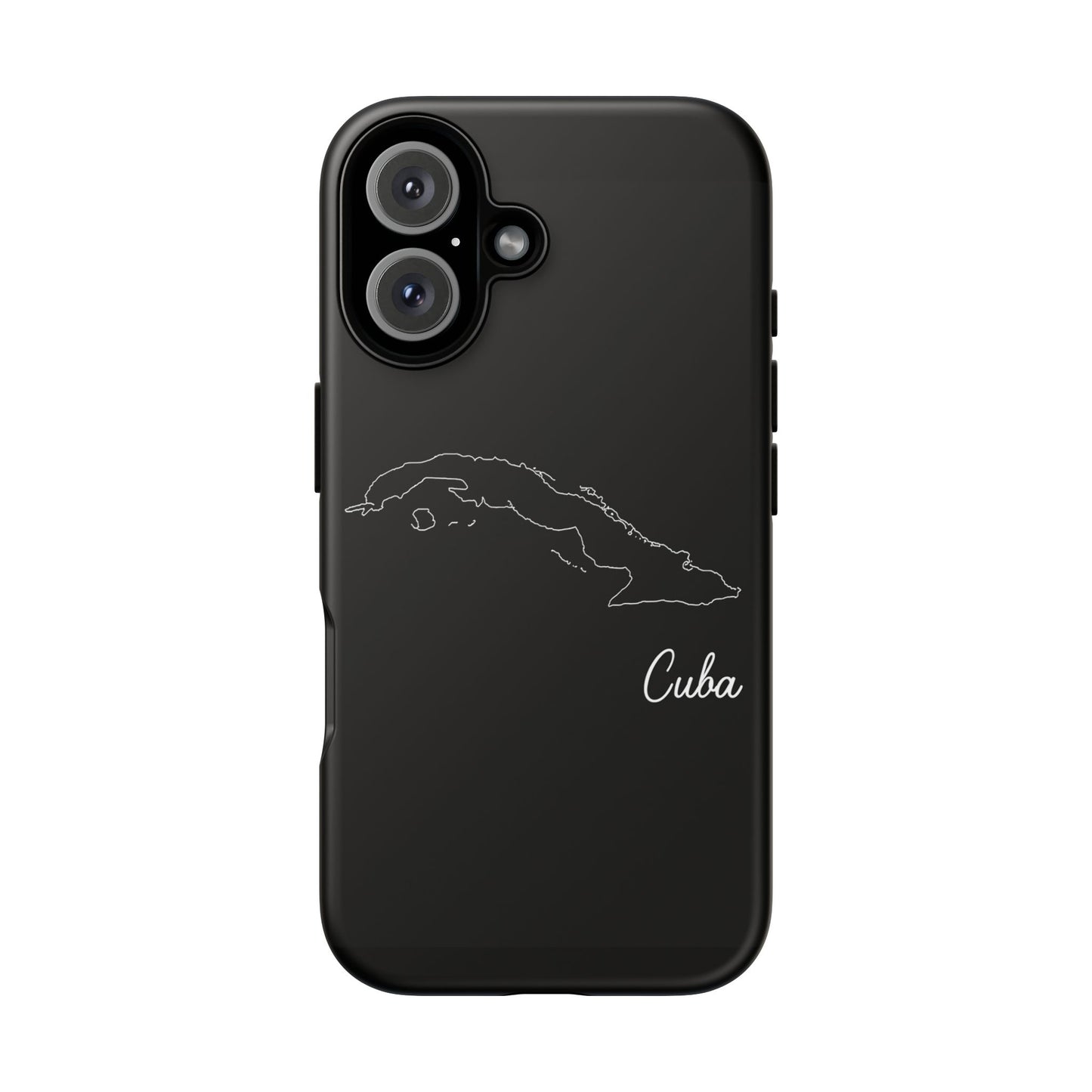 Cuba Outline Phone Case – Minimal Country Map Tough Case (iPhone, Samsung, Pixel)