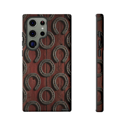 Rustic Horseshoe Western Phone Case – Cowboy Country Ranch Tough Case
