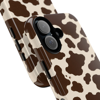 Western Cow Print Tough Phone Case for iPhone Samsung Galaxy Pixel