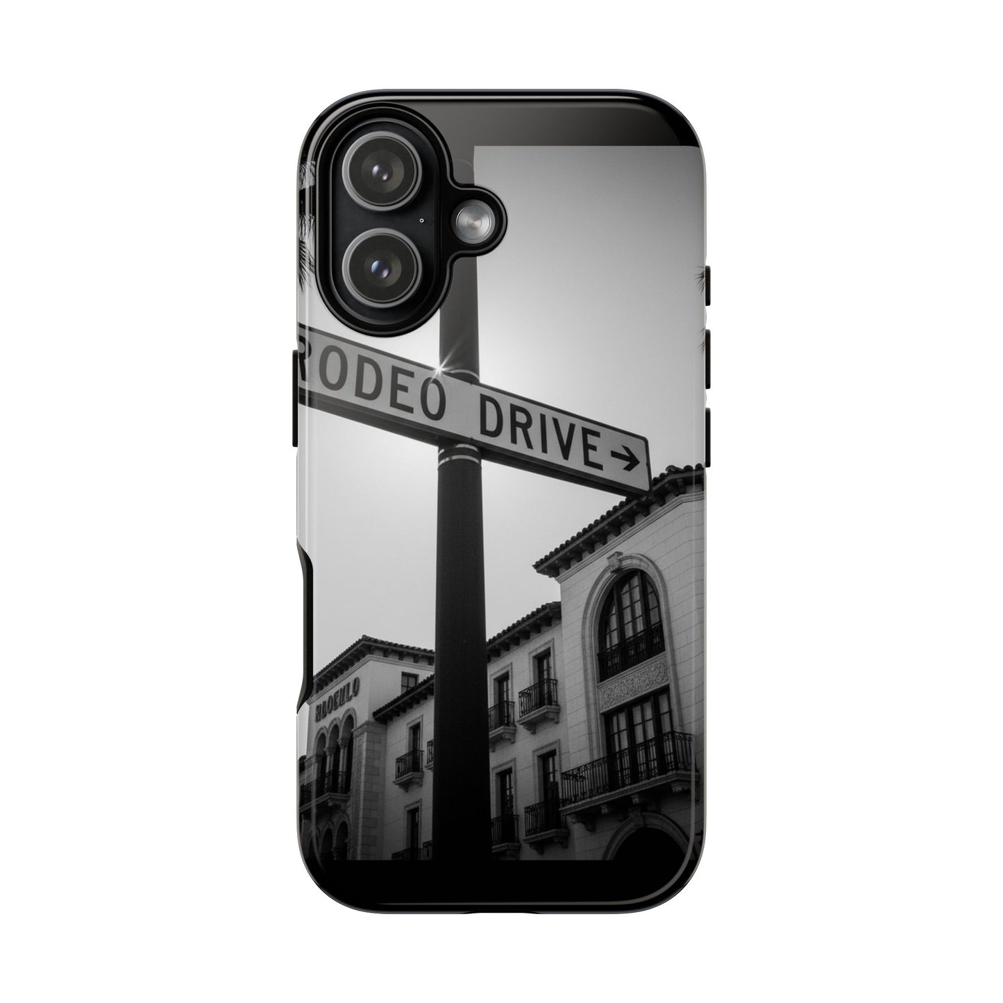 Rodeo Drive Phone Case | Los Angeles Aesthetic Black & White Photography | Luxury LA Street Tough Case for iPhone & Samsung
