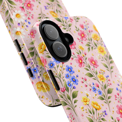 Wildflower Floral Phone Case Vintage Spring Meadow Tough Cover