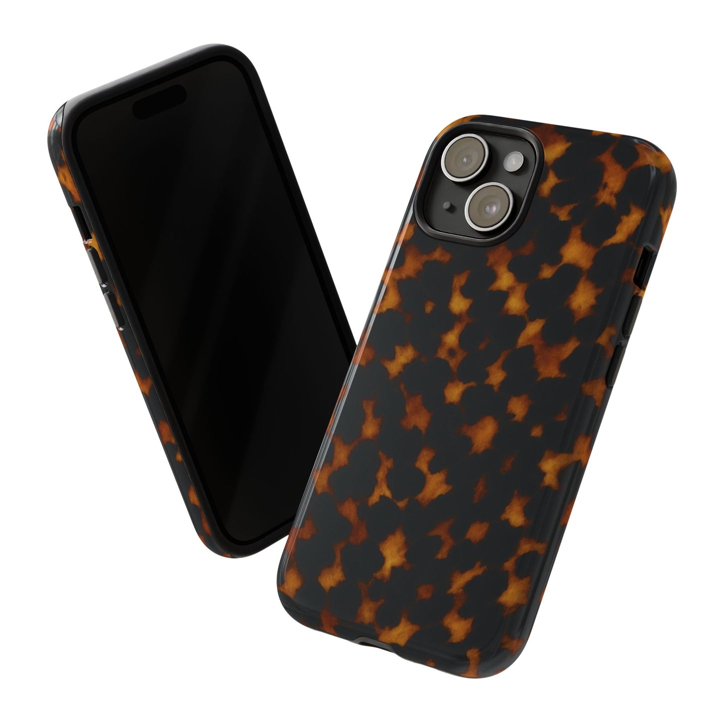 Tortoiseshell Pattern Tough Phone Case | Classic Leopard-Style Protective Cover