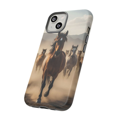 Running Horses Phone Case | Wild Mustang Herd Tough Protective Cover