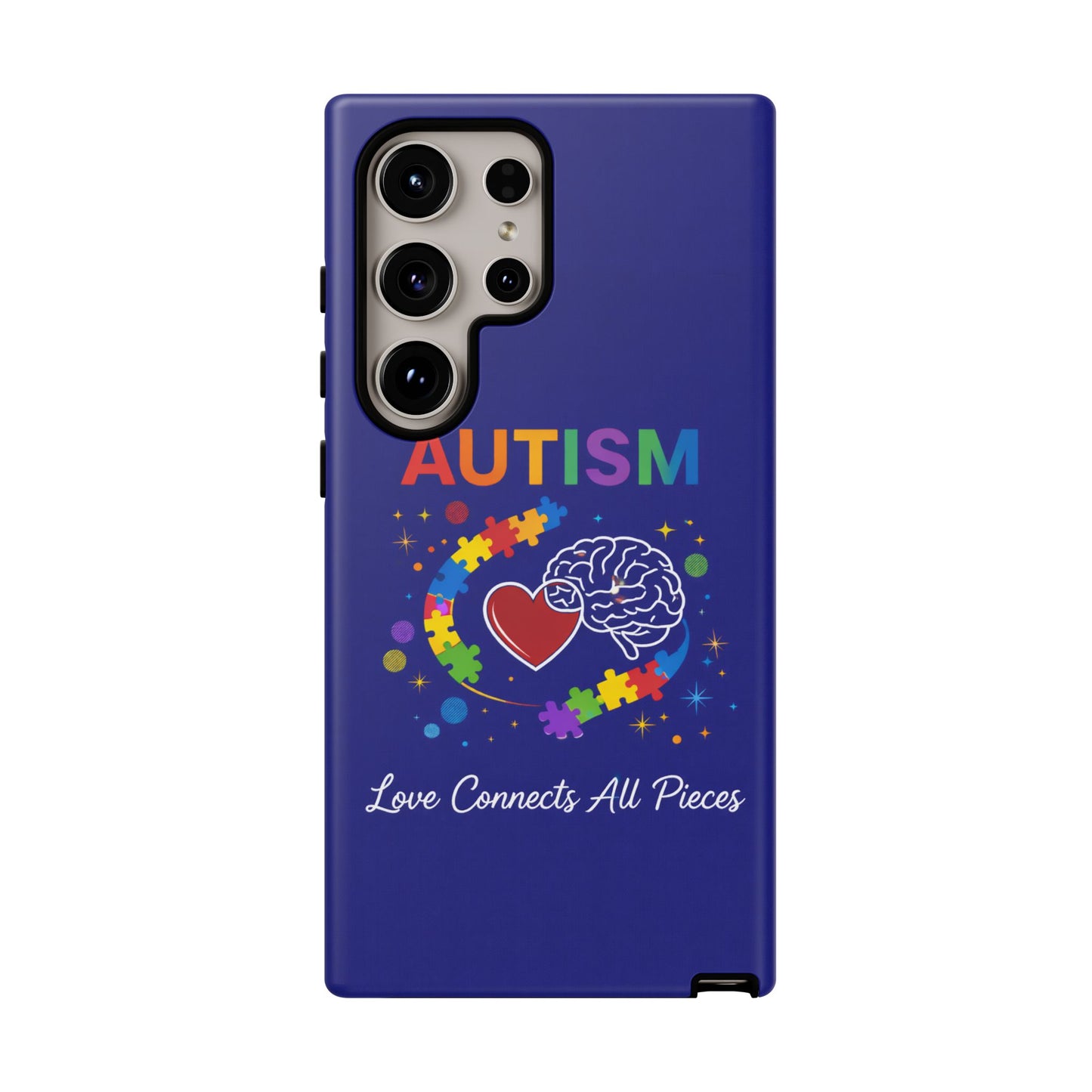 Autism Awareness Tough Case – "Love Connects All Pieces" Phone Case for Iphone, Samsung Galaxy and Pixel