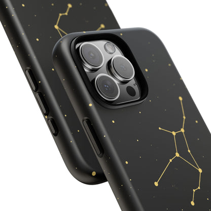 Virgo Zodiac Constellation Phone Case – Luxe Gold Celestial Cover