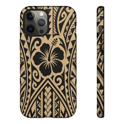 Polynesian Tribal Hawaiin Hibiscus Phone Case for iPhone Samsung Galaxy