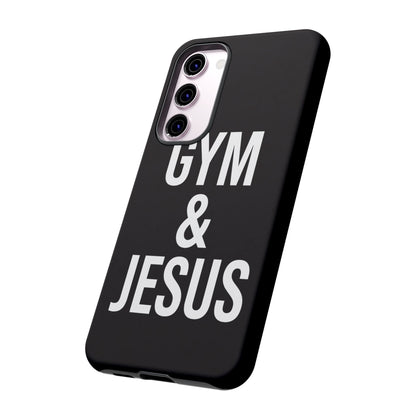 Gym & Jesus Phone Case Christian Faith Workout Gym Motivation Case